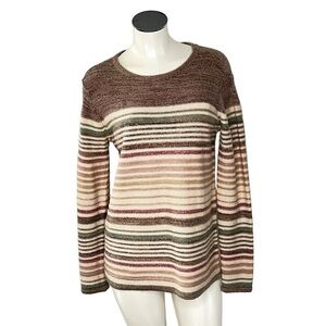 SAHALIE Multicolored Wool Blend Striped Women's Sweater Size S